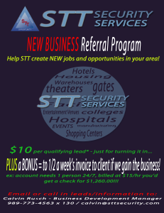 New Business Referral Program Flyer 2014